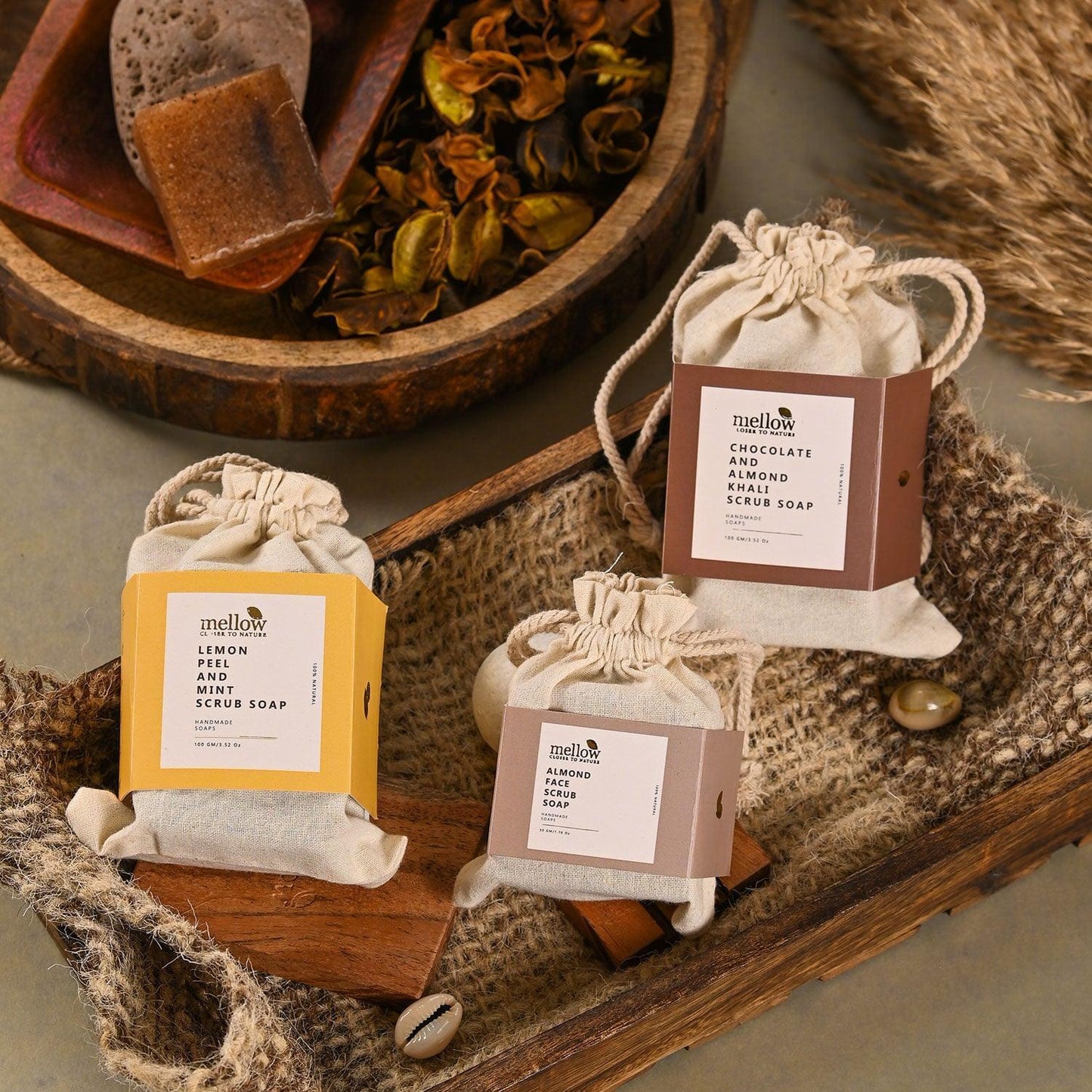 Chocolate and Almond Khali Body Scrub Soap