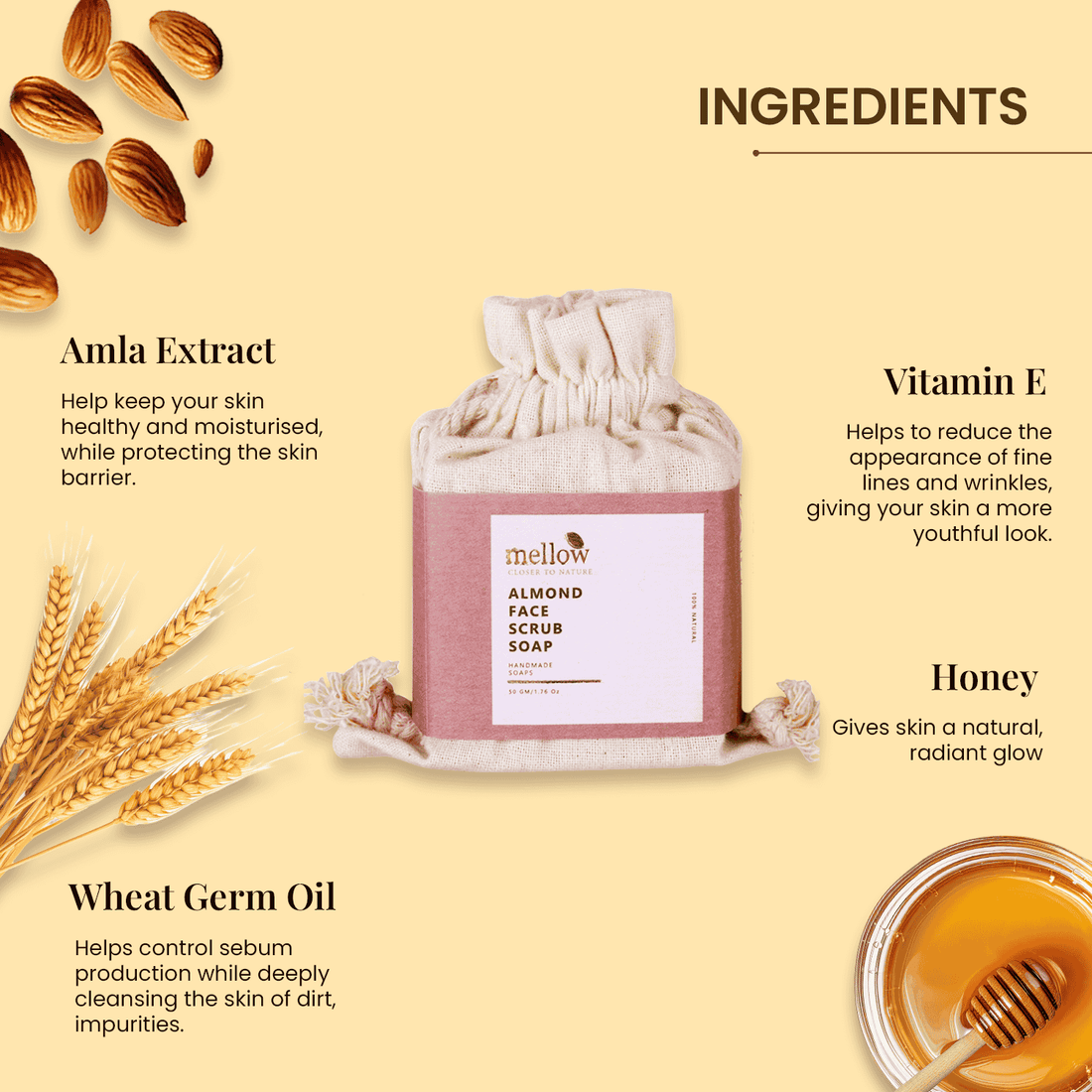 Almond Face Scrub Soap