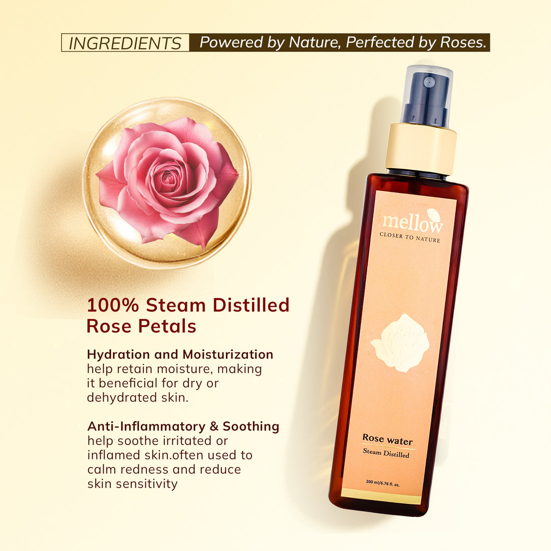 Mellow Rose Water 200ml